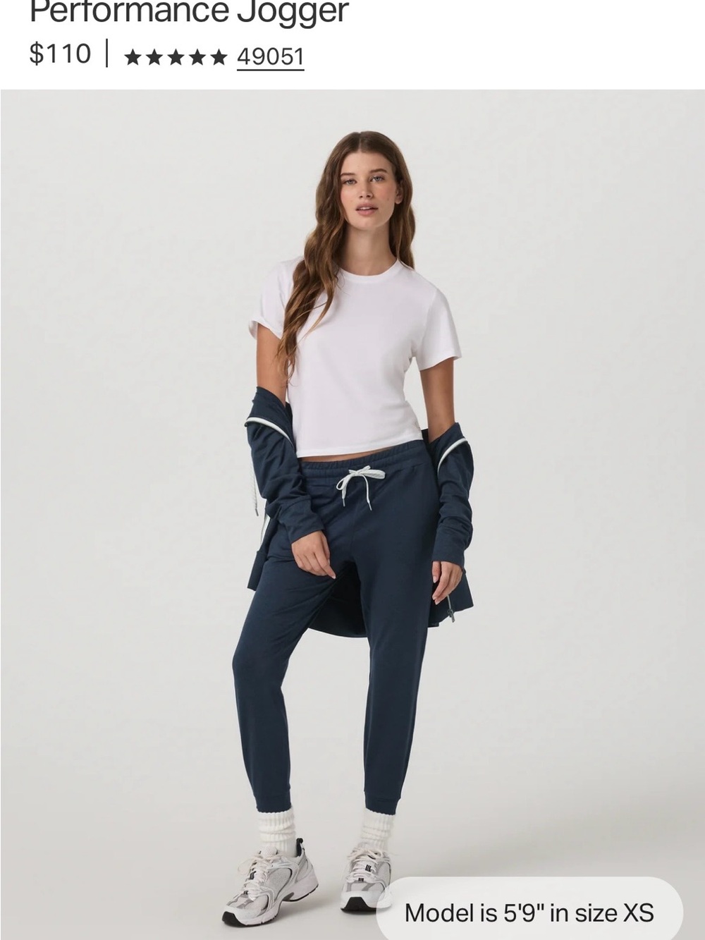 Vuori women’s Performance Jogger Pants - Navy heather size small